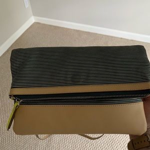 Blue & white stripped purse/clutch